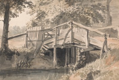 Stream and Wooden Bridge by Paul Sandby